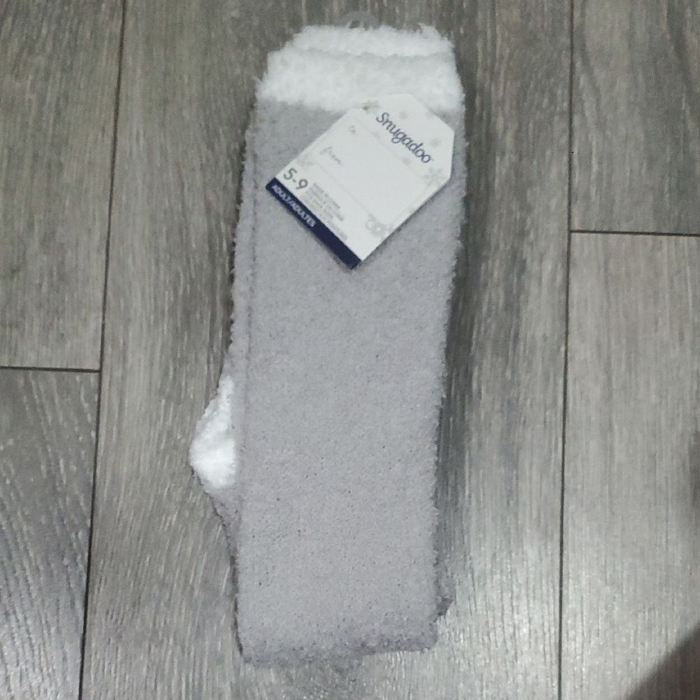 Men's Cozy Gray Fuzzy Socks